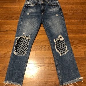 Fishnet Denim Jeans